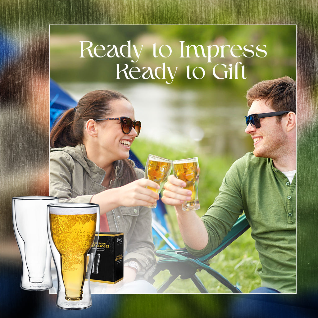 Upside Down Beer Glasses from Dragon Glassware