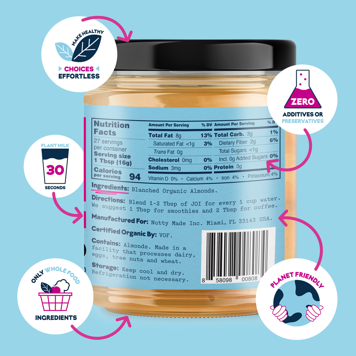 Organic Almond & Organic Cashew 2-Pack From JOI