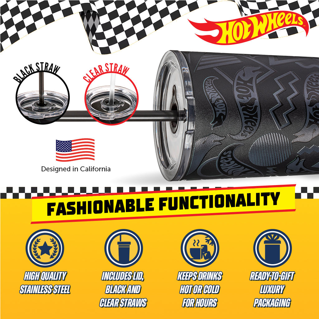 Hot Wheels™ Finish Line Tumbler - 24 oz from Dragon Glassware
