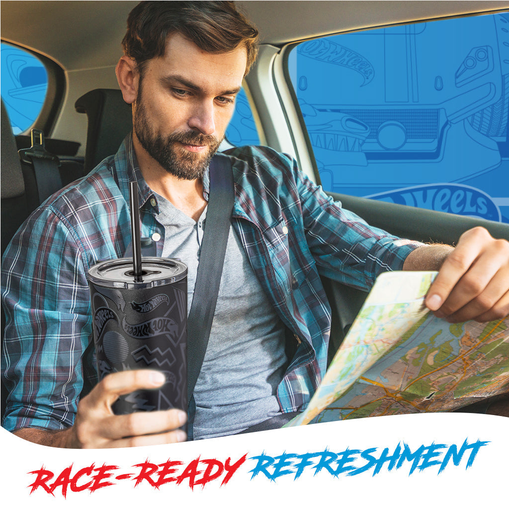 Hot Wheels™ Finish Line Tumbler - 24 oz from Dragon Glassware