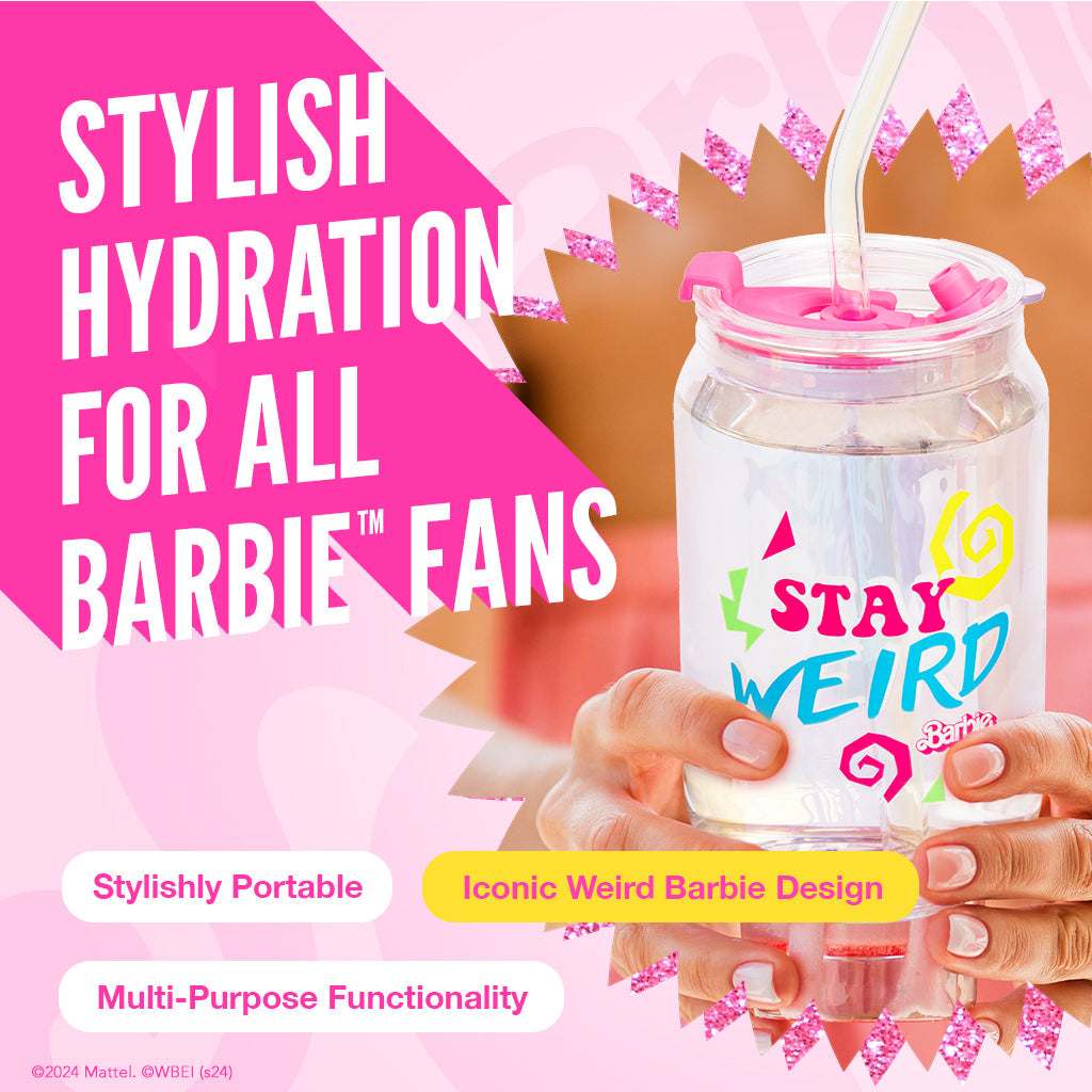 Barbie™ The Movie x Dragon Glassware® Weird Barbie™ Drinking Glasses from DRAGON GLASSWARE