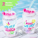 Barbie™ The Movie x Dragon Glassware® Weird Barbie™ Drinking Glasses from DRAGON GLASSWARE