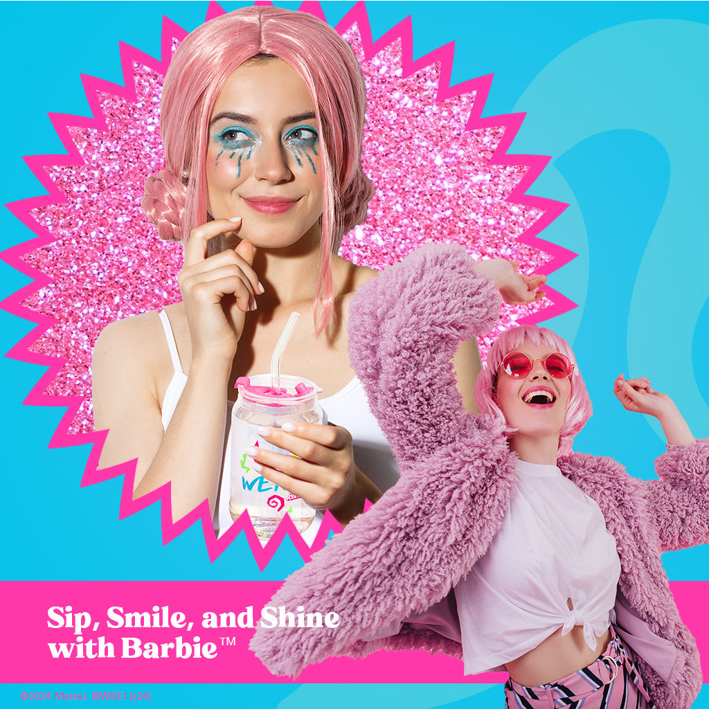 Barbie™ The Movie x Dragon Glassware® Weird Barbie™ Drinking Glasses from DRAGON GLASSWARE