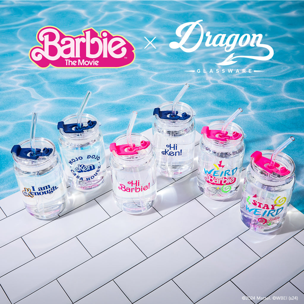 Barbie™ The Movie x Dragon Glassware® Weird Barbie™ Drinking Glasses from DRAGON GLASSWARE