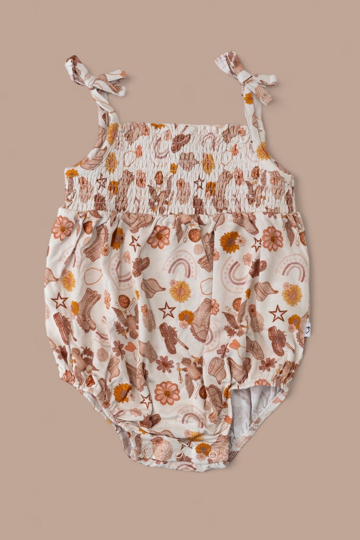 FLOWERS AND BOOTS DREAM BUBBLE ROMPER from DREAM BIG LITTLE CO