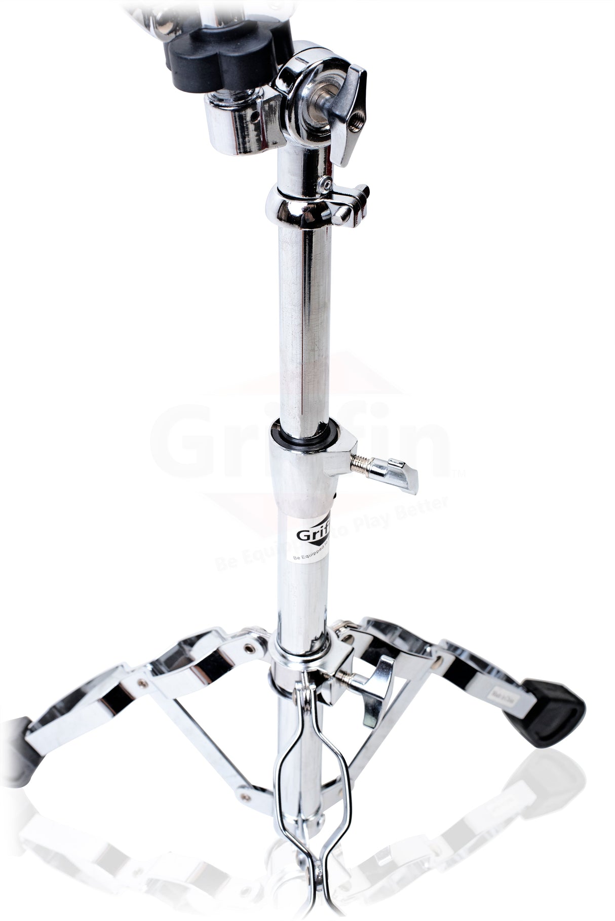 GRIFFIN Deluxe Snare Drum Stand | Percussion Hardware Kit with Key | Double Braced Medium Weight Mount for Snares, Tom Drums & Practice Pad | Adjustable Height & Tilting Gear Clamp Style Basket  from GeekStands.com