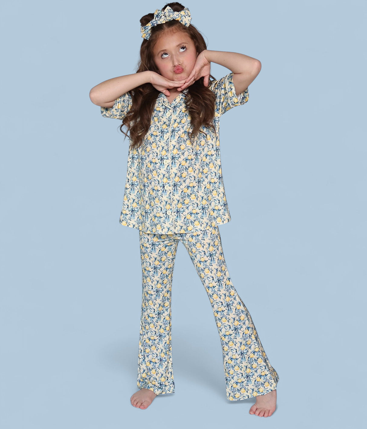 VINTAGE CITRUS TOILE DREAM GIRL'S FLARE SET from DREAM BIG LITTLE CO