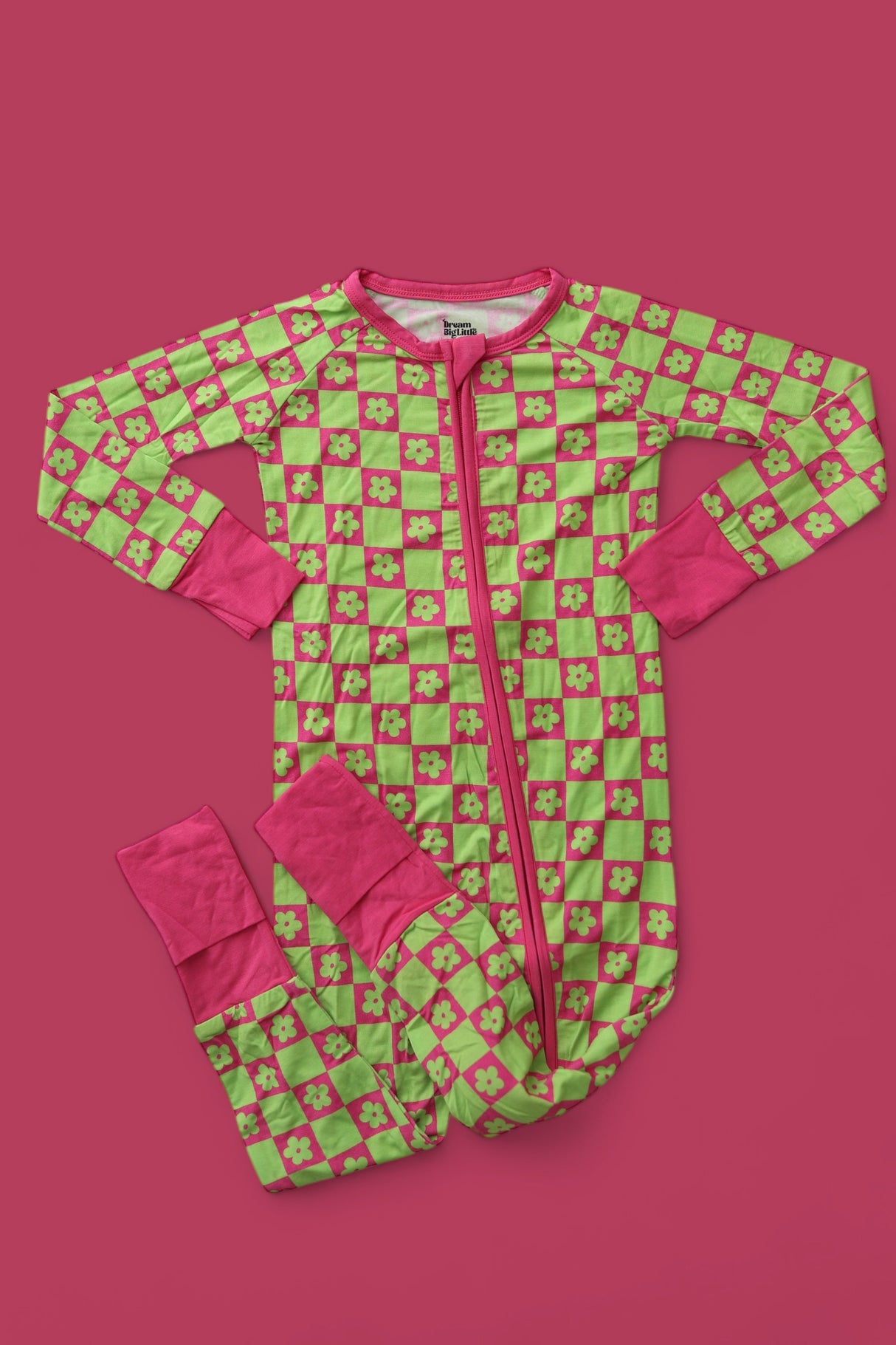 WILD DAISY CHECKERS DREAM ROMPER from DREAM BIG LITTLE CO