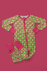 WILD DAISY CHECKERS DREAM ROMPER from DREAM BIG LITTLE CO