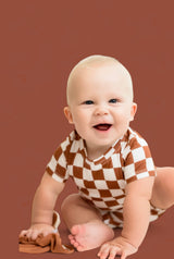 COPPER CHECKERS DREAM SHORT SET from DREAM BIG LITTLE CO