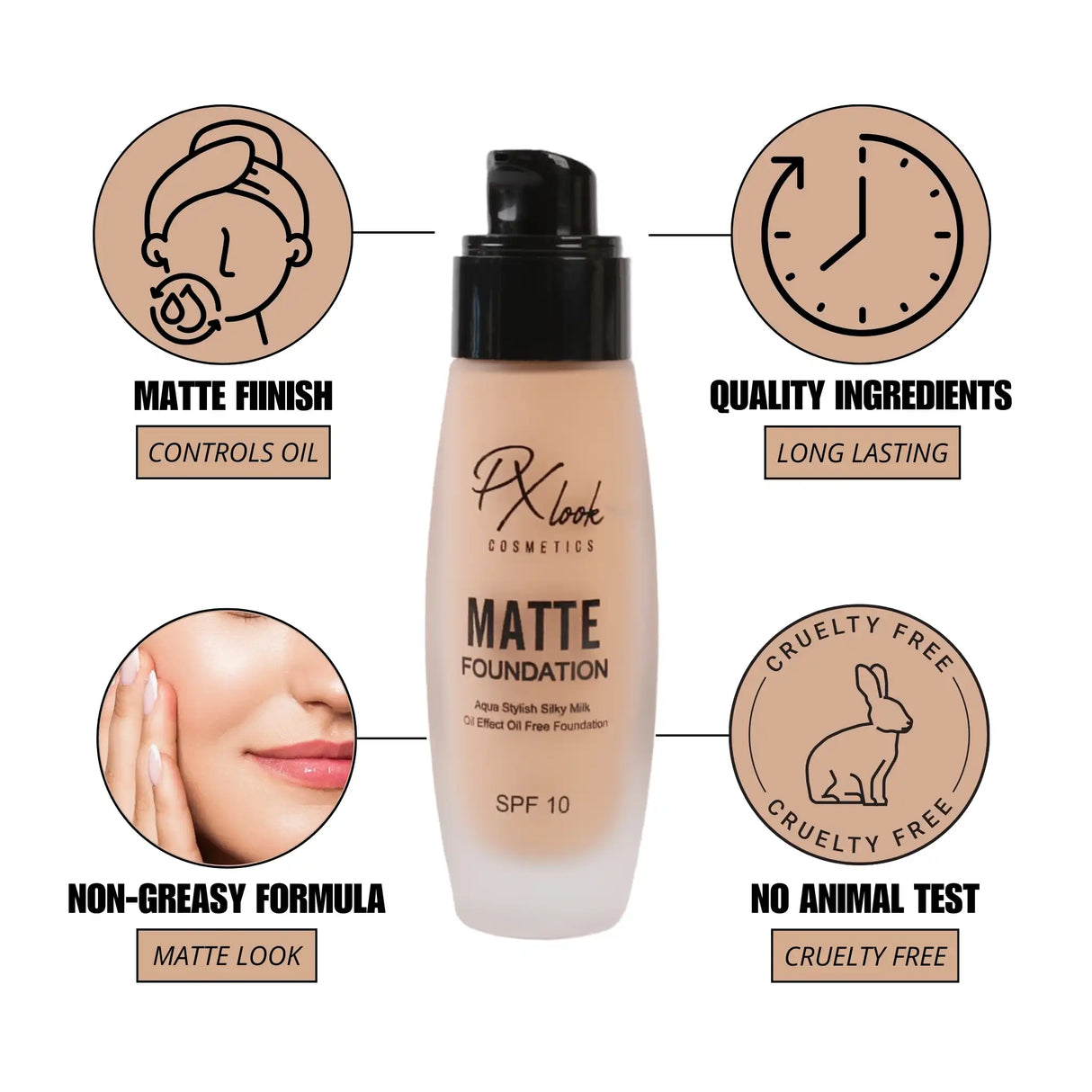 Pxlook Matte Foundation for Oily Skin from Prolux Cosmetics