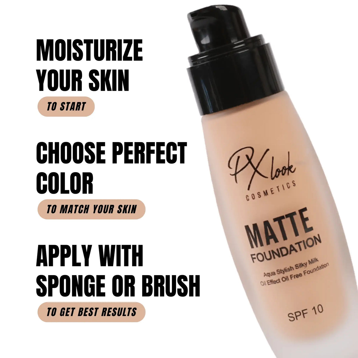 Pxlook Matte Foundation for Oily Skin from Prolux Cosmetics