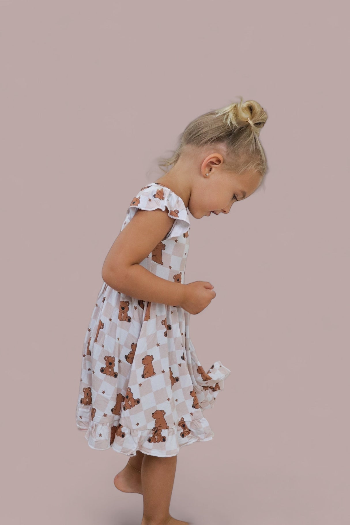 COZY BEAR DREAM RUFFLE DRESS from DREAM BIG LITTLE CO