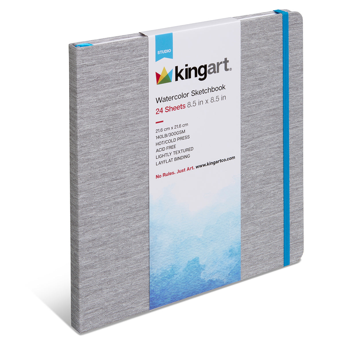 Watercolor Paper Sketchbook 8.5x8.5 24 Pages from KINGART
