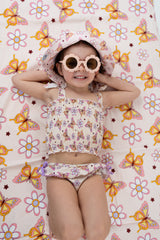 BLOSSOMIN’ BUTTERFLY DREAM SMOCKED TANKINI TWO PIECE SWIM SUIT from DREAM BIG LITTLE CO