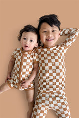 EXCLUSIVE SANDY BEACH CHECKERS DREAM SHORTIE from DREAM BIG LITTLE CO