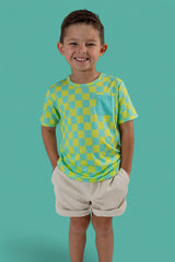 BE BOLD CHECKERS DREAM POCKET TEE from DREAM BIG LITTLE CO
