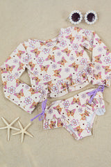BLOSSOMIN’ BUTTERFLY DREAM 2-PIECE RASH GUARD RUFFLE SWIM SUIT from DREAM BIG LITTLE CO