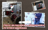 4 PACK Cymbal Boom Stands by GRIFFIN | Drum Kit Percussion Gear Chrome Hardware Set with Double Braced Tripod Legs | Drummers Counterweight Adapter for Mounting Heavy Duty Crash, Ride, Splash Cymbals from GeekStands.com