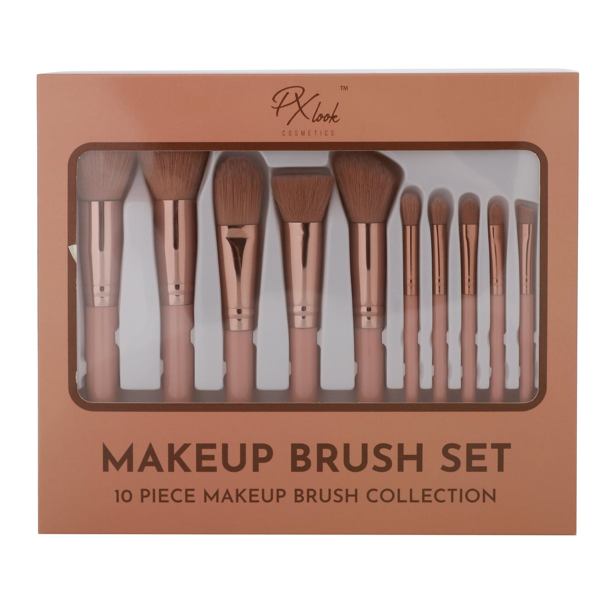 Makeup Brush Set - 10 Piece Makeup Brush Collection from Prolux Cosmetics