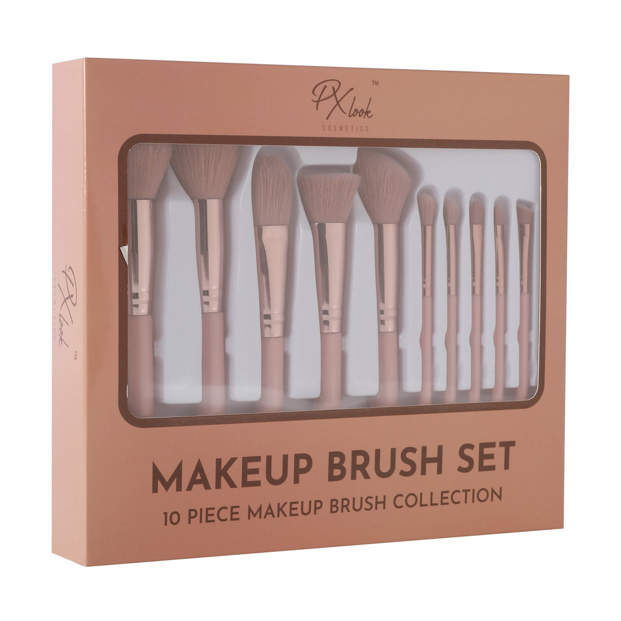 Makeup Brush Set - 10 Piece Makeup Brush Collection from Prolux Cosmetics