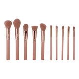 Makeup Brush Set - 10 Piece Makeup Brush Collection from Prolux Cosmetics