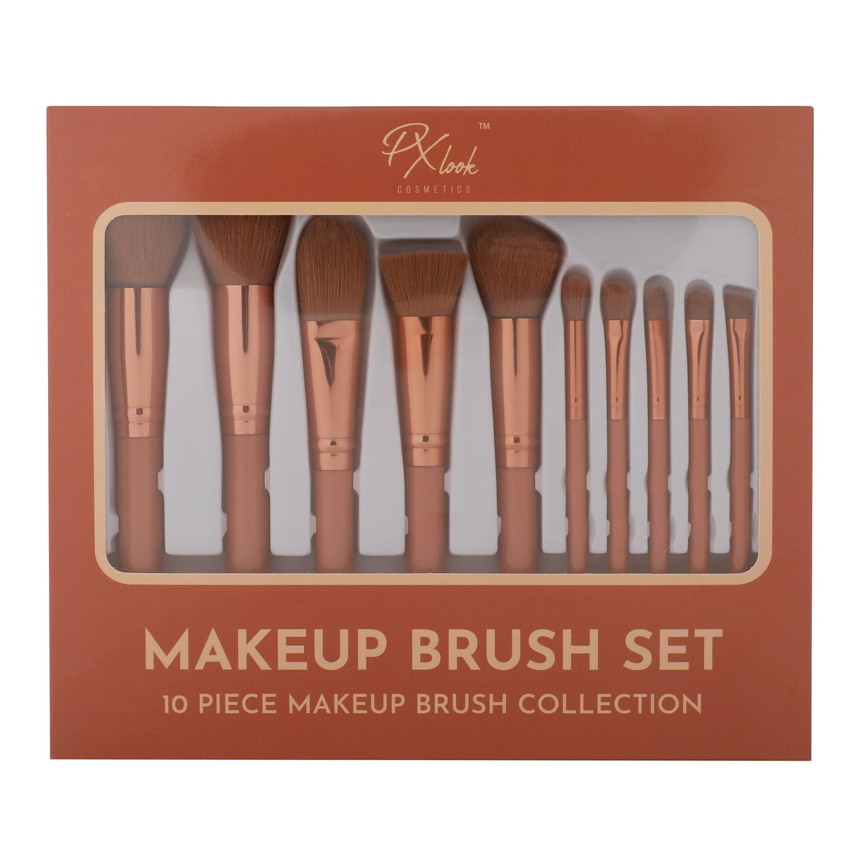 Makeup Brush Set - 10 Piece Makeup Brush Collection from Prolux Cosmetics