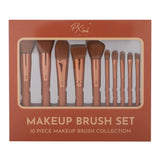 Makeup Brush Set - 10 Piece Makeup Brush Collection from Prolux Cosmetics