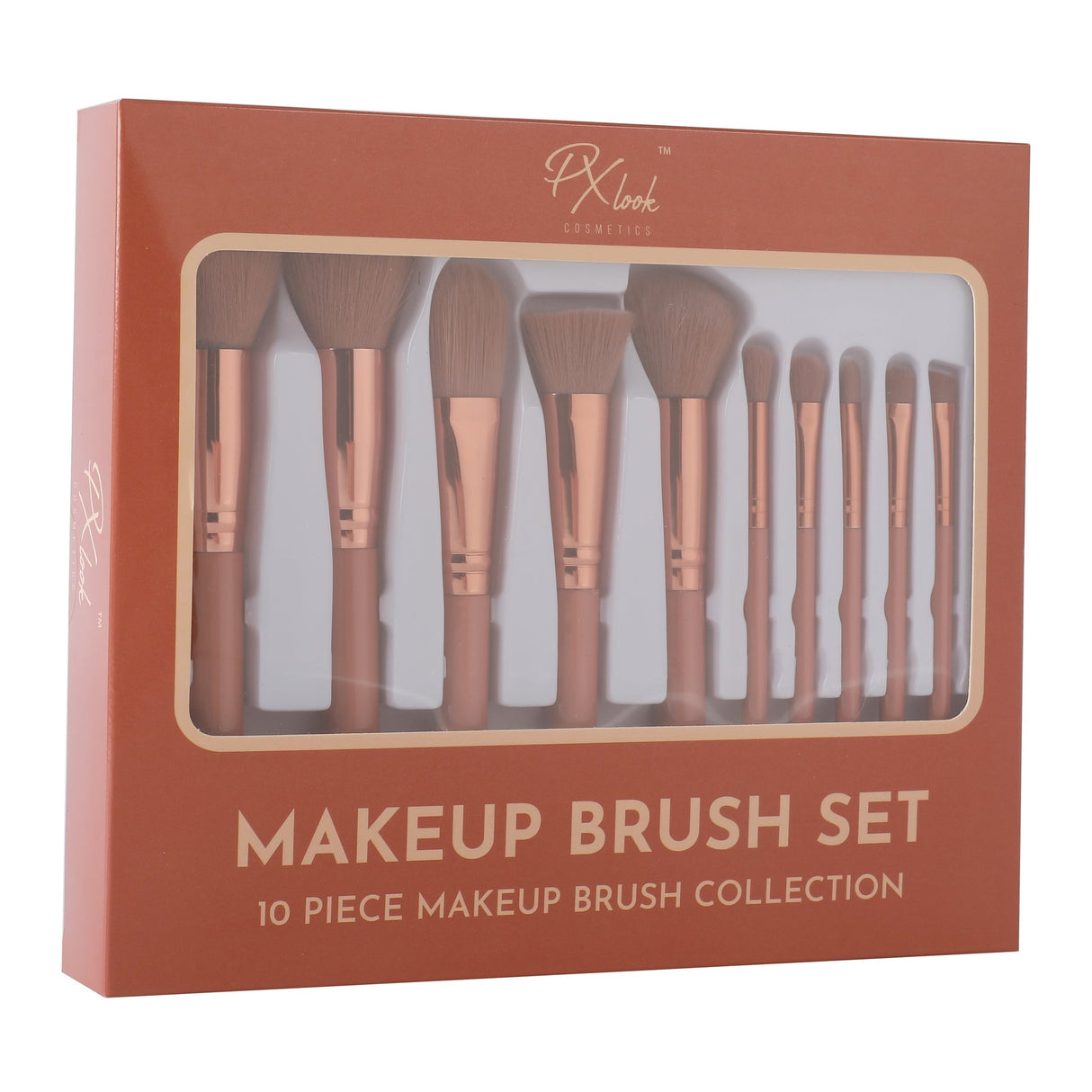 Makeup Brush Set - 10 Piece Makeup Brush Collection from Prolux Cosmetics