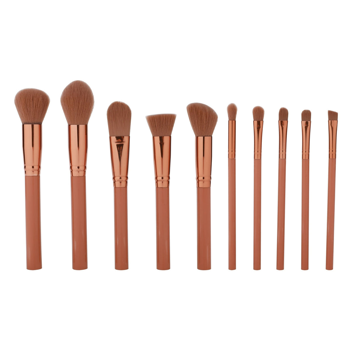 Makeup Brush Set - 10 Piece Makeup Brush Collection from Prolux Cosmetics