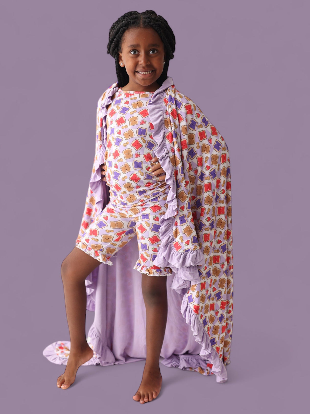 EXCLUSIVE PEANUT BUTTER JELLY TIME DREAM RUFFLE SHORT SET from DREAM BIG LITTLE CO