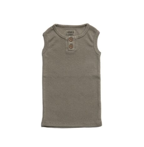 Organic Vintage Henley Tank - Moss from Manymoons