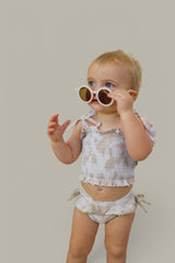 SANDY SHORES DREAM SMOCKED TWO PIECE SWIM SUIT from DREAM BIG LITTLE CO