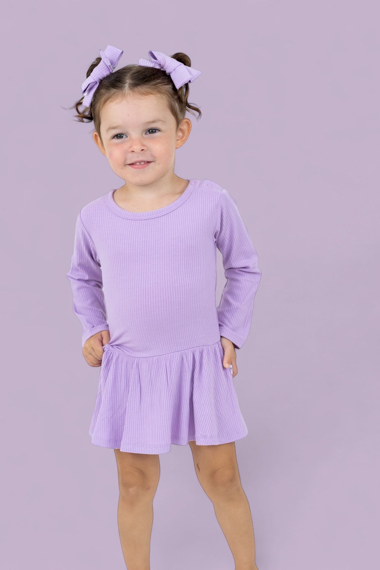 AMETHYST RIB DREAM BODYSUIT DRESS from DREAM BIG LITTLE CO