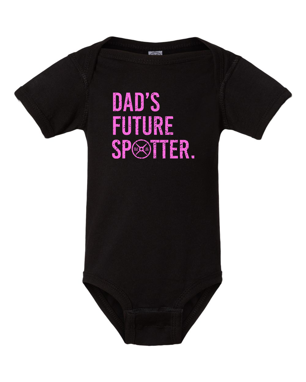 Dads Future Spotter Onesie (With Pink Text) from DadBod Apparel