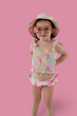 RAINBOW CLOUDS DREAM SMOCKED TANKINI TWO PIECE SWIM SUIT from DREAM BIG LITTLE CO