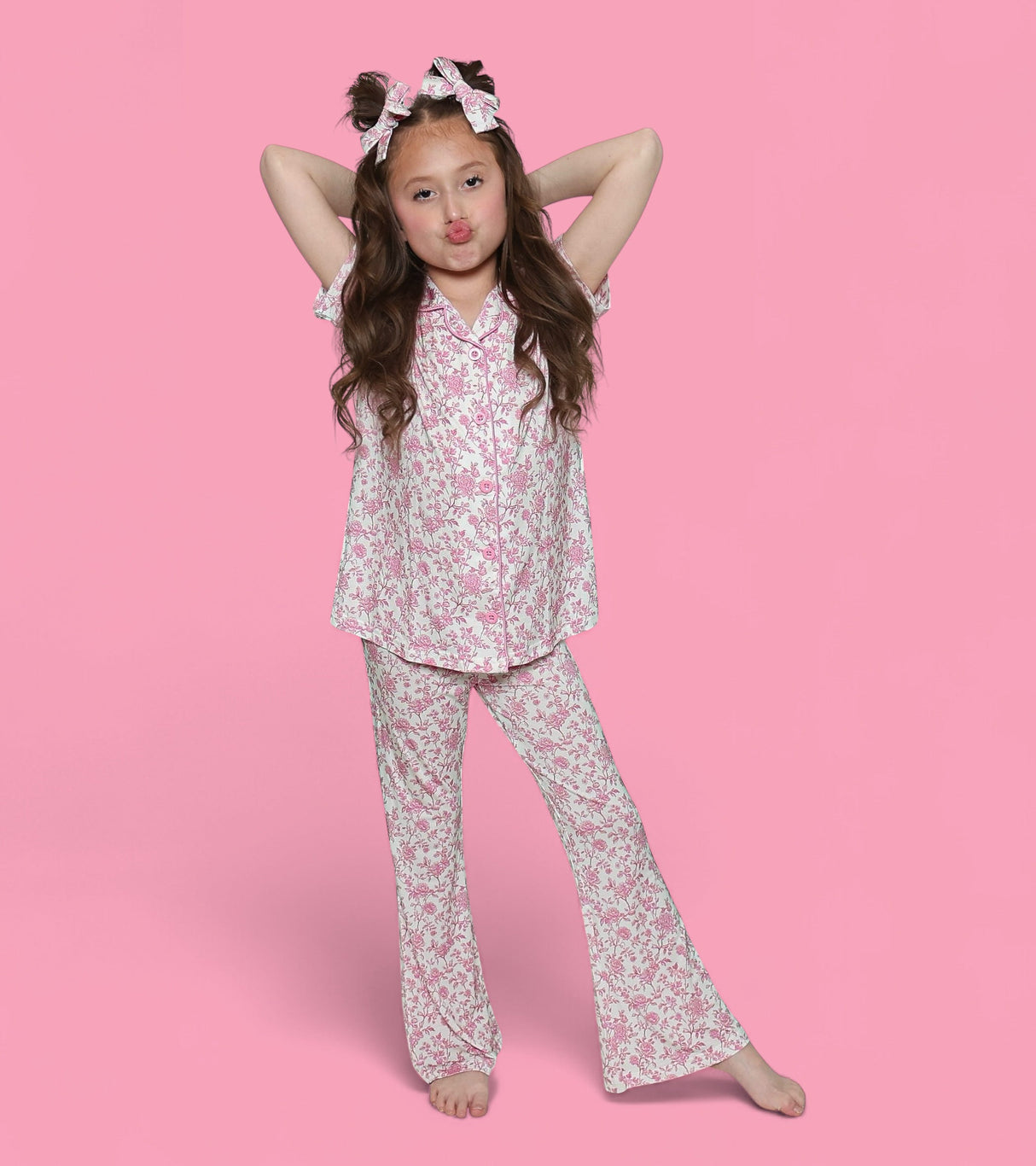 ROSEWOOD TOILE DREAM GIRL'S FLARE SET from DREAM BIG LITTLE CO