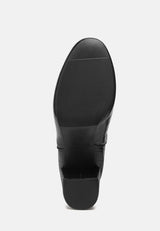 Croc Textured Block Heeled Chelsea Boots By RUW from London Rag International