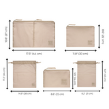 Compression Cubes & Packing Bags Set, 8-pack, Taupe From Bag-all