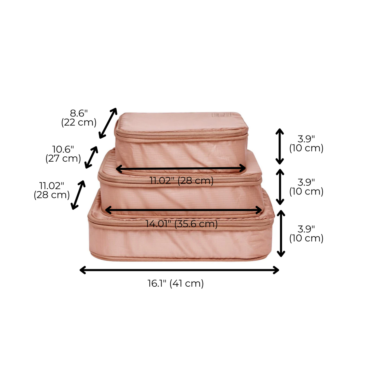 Compression Cubes & Packing Bags Set, 8-pack, Pink/Blush From Bag-all