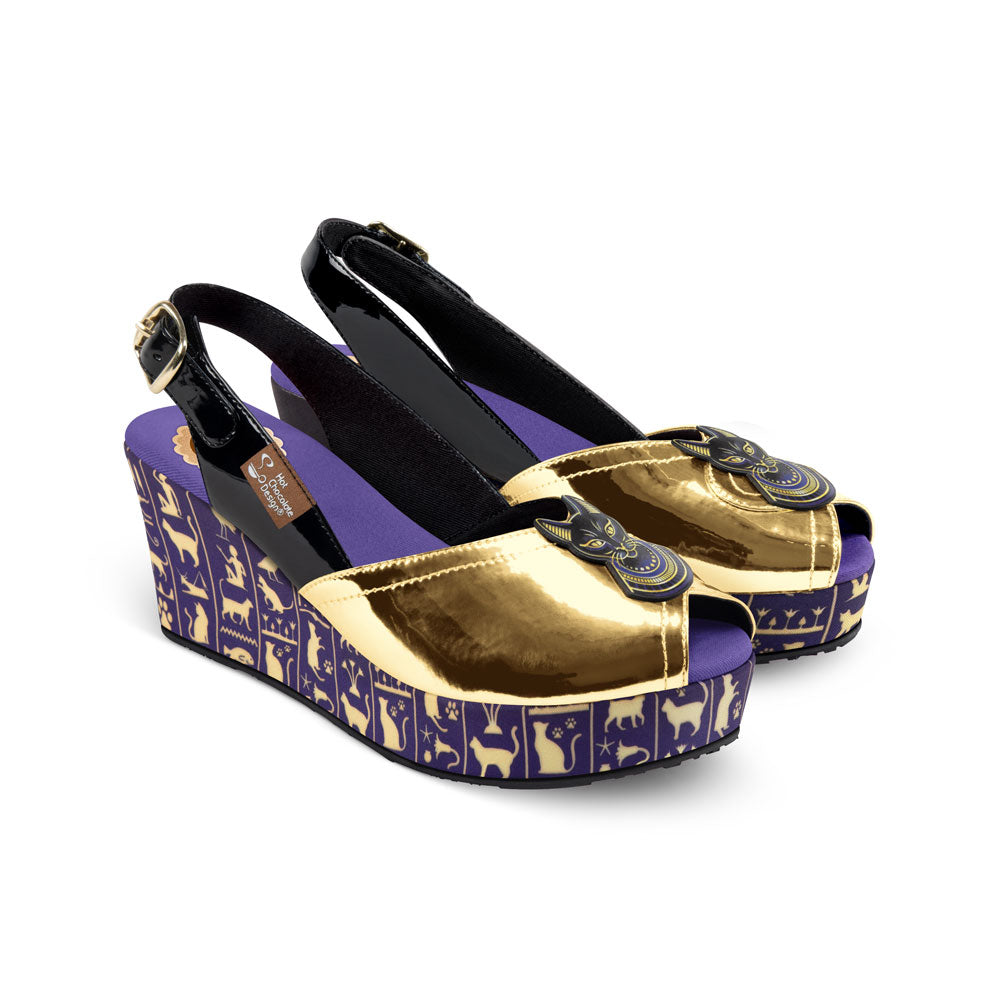 Chocolaticas® Bastet Mid Women's Sandal From Hot Chocolate Design
