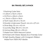 BA Travel Set, 8-pack Cream From Bag-all
