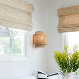 Light Farmhouse Rattan Wall Sconce Lighting From ParrotUncle