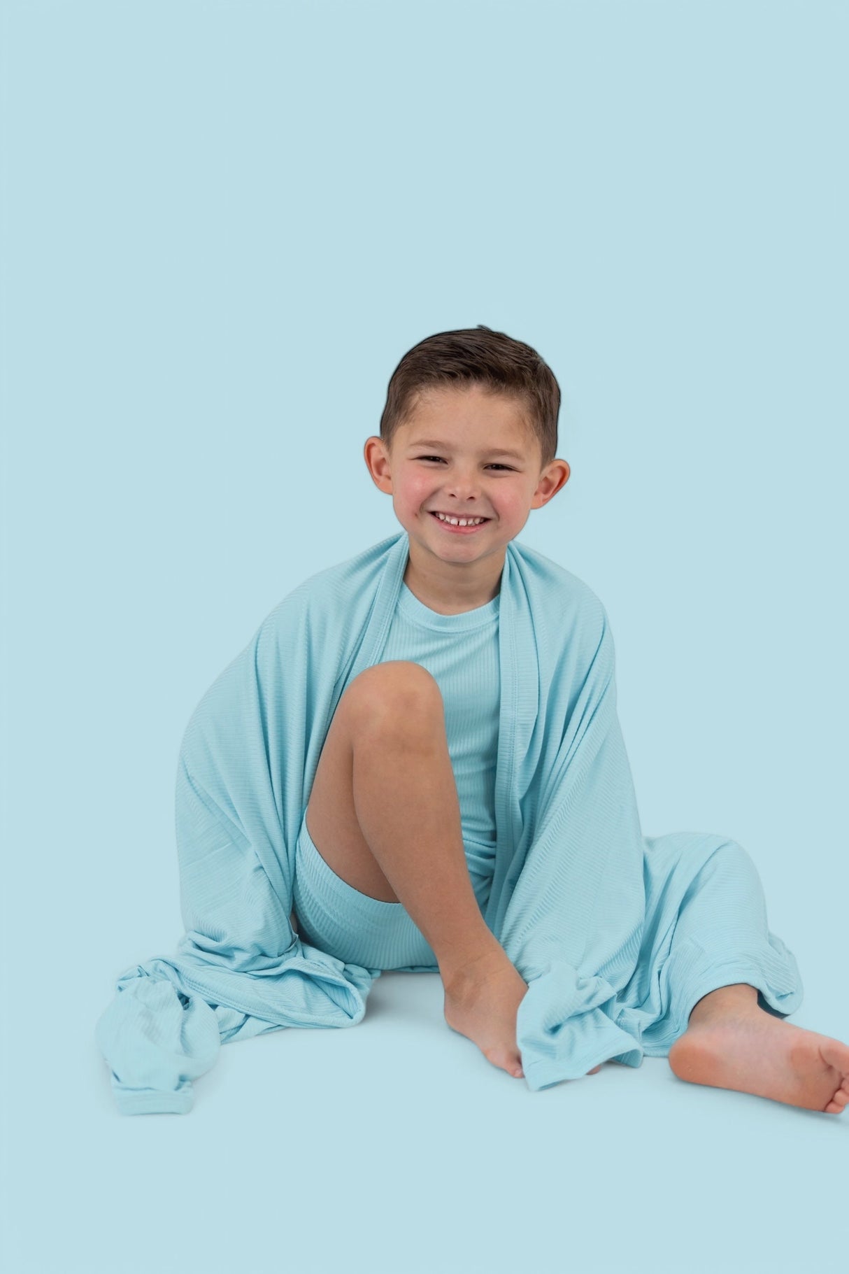 CAPRI BLUE RIB DREAM SHORT SET from DREAM BIG LITTLE CO