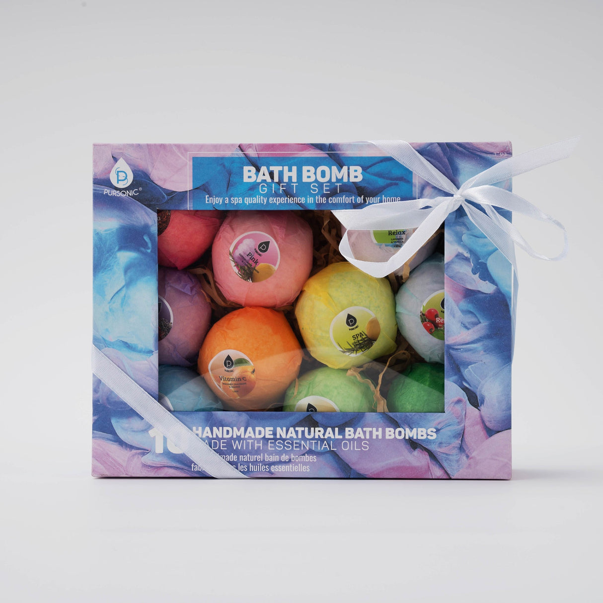 10 Pcs of Handmade, Natural and Organic Bath Bombs from Pursonic