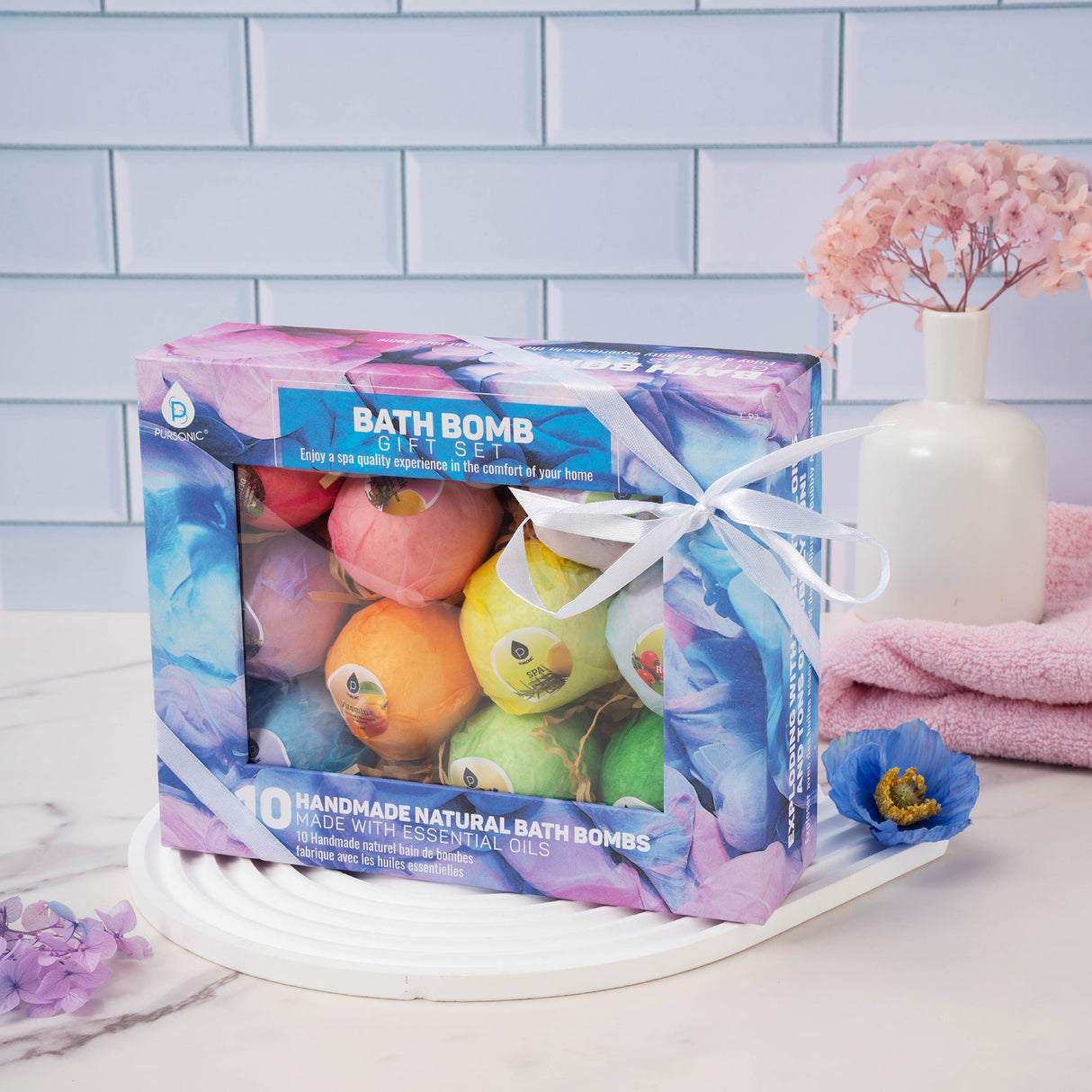 10 Pcs of Handmade, Natural and Organic Bath Bombs from Pursonic