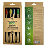 100% Natural Eco Bamboo Toothbrushes (4 pack) from Pursonic
