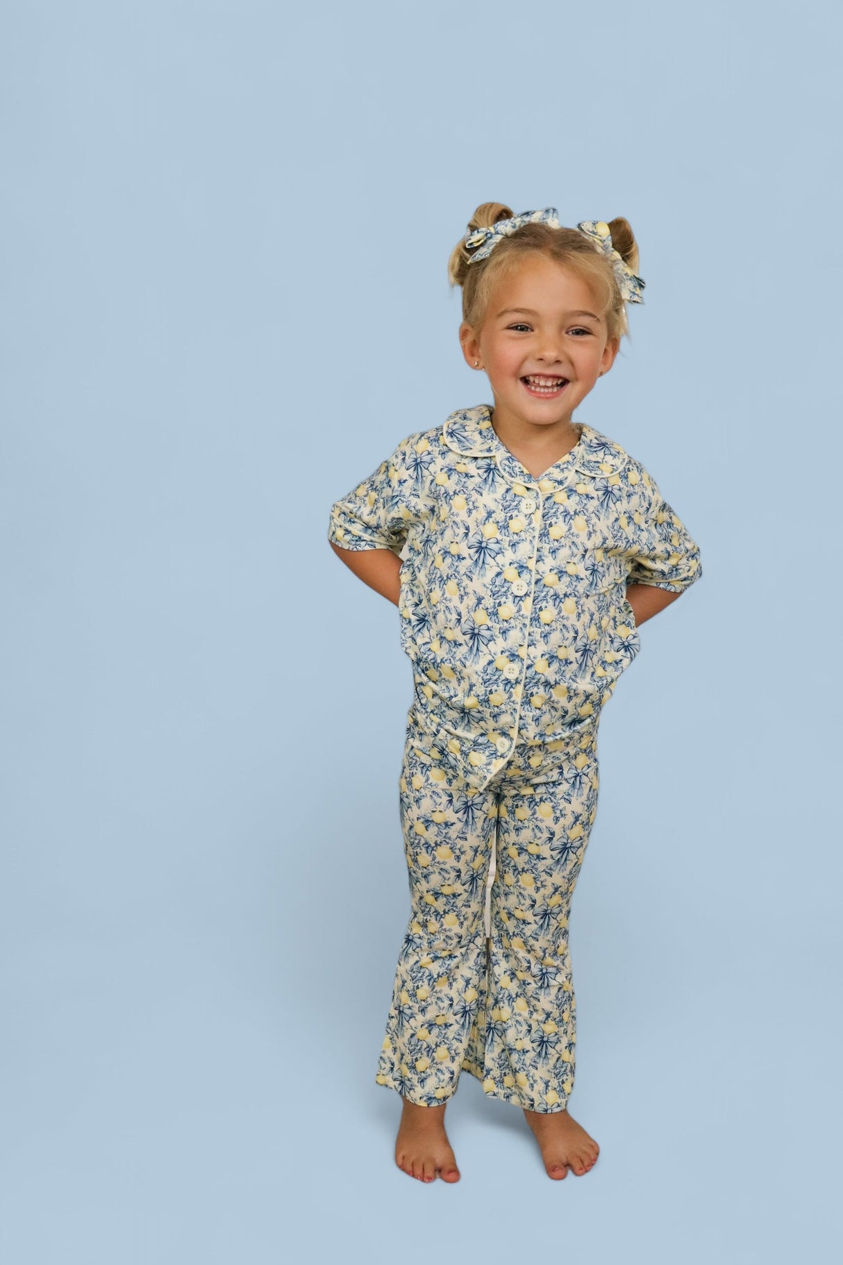 VINTAGE CITRUS TOILE DREAM GIRL'S FLARE SET from DREAM BIG LITTLE CO