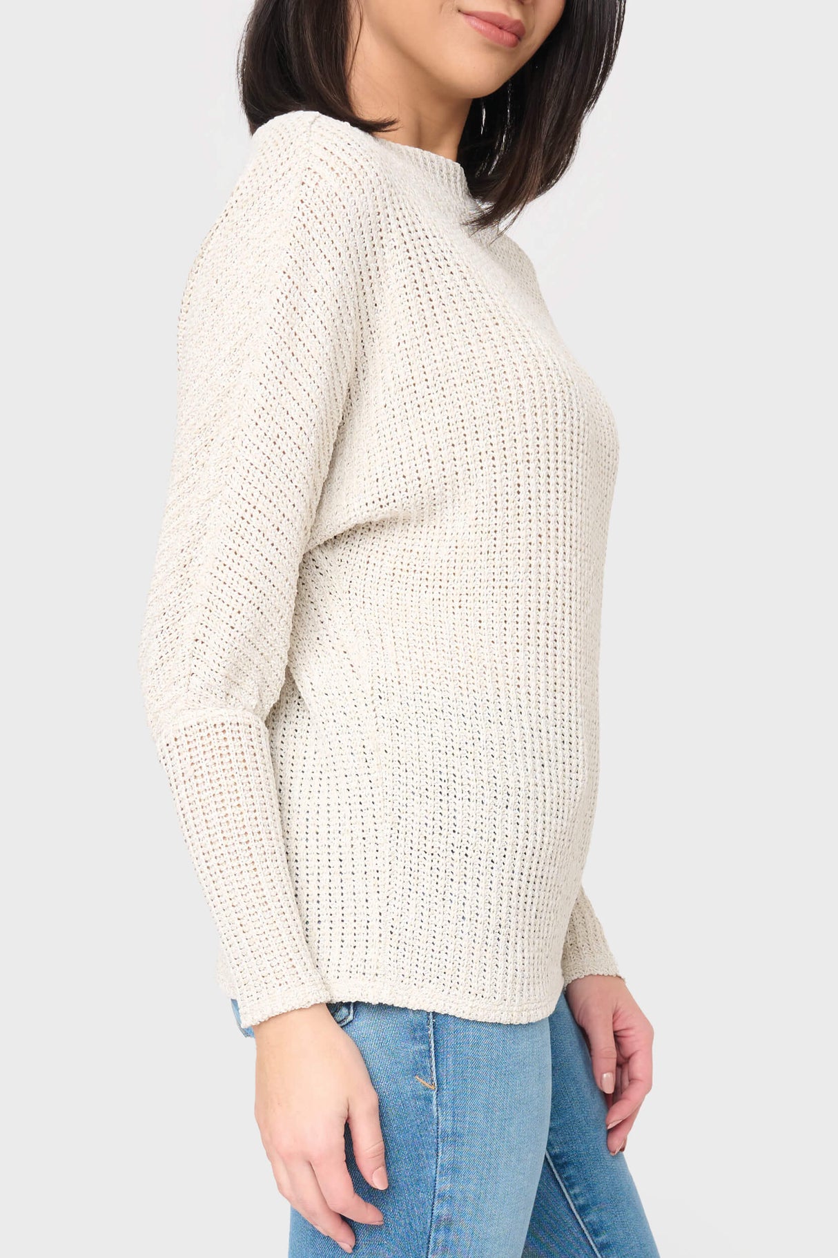 Slouchy Off Shoulder Open Stitch Sweater From Gibsonlook