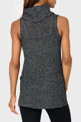 Roll Neck Sleeveless Crochet Vest from Gibsonlook